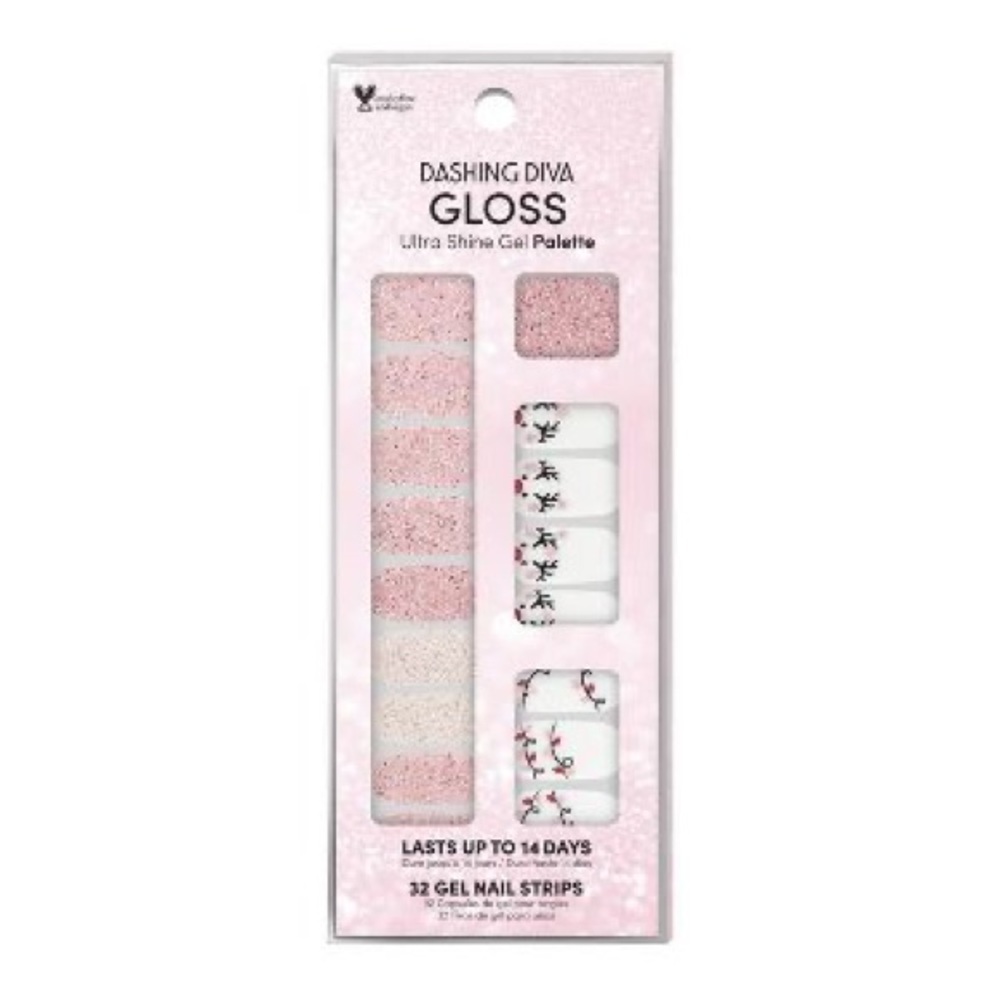 Dashing Diva Gloss Nail Art Light Show Gloss Palette 32ct nwt reindeer Christmas